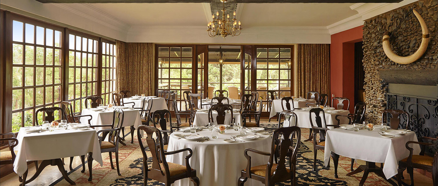 Dining at Fairmont Mount Kenya Safari Club