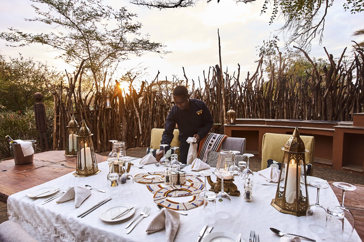 Dining at Tawi Lodge