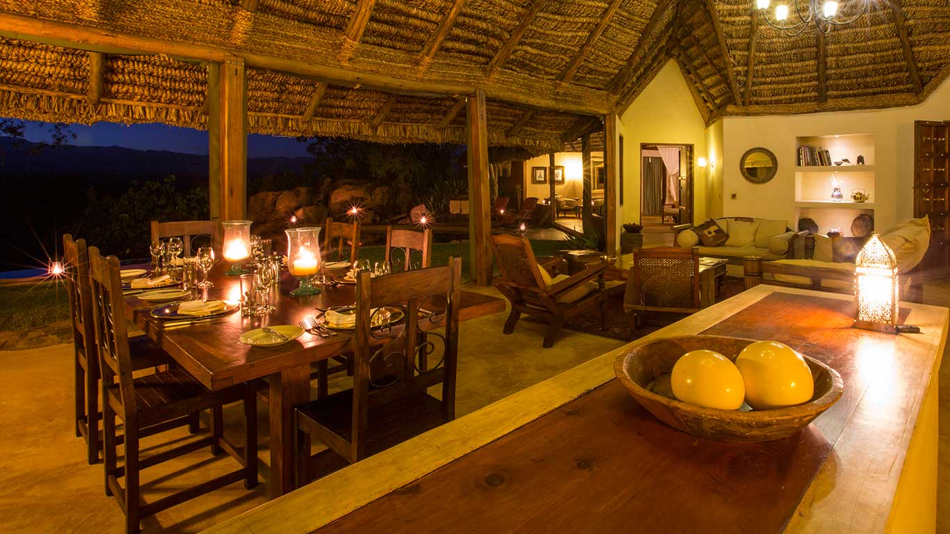 Dining at Elewana Elsa’s Kopje, Meru