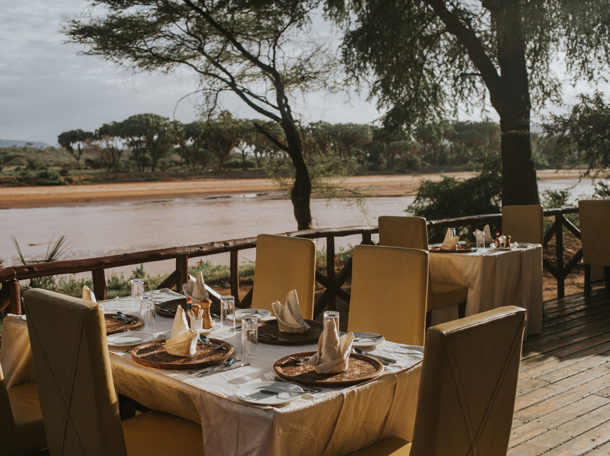 Dining at Elephant Bedroom Camp, Samburu