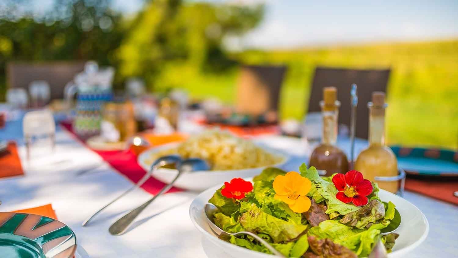 Dining at Sala’s Camp