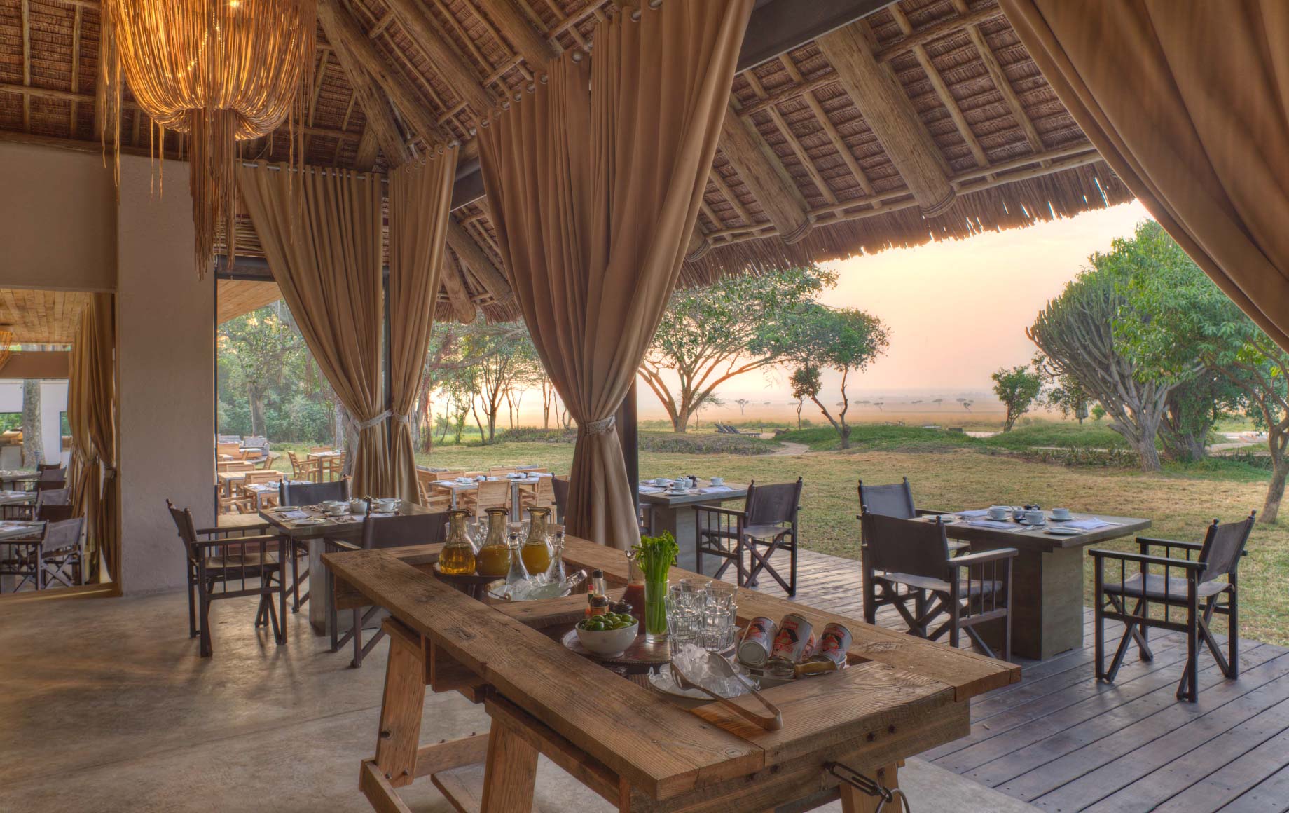 Dining at &Beyond Kichwa Tembo Tented Camp