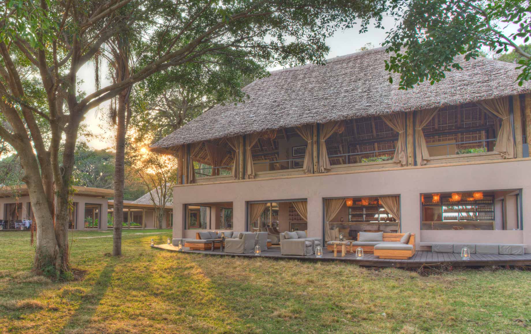 Exterior view of the main tent at &Beyond Kichwa Tembo