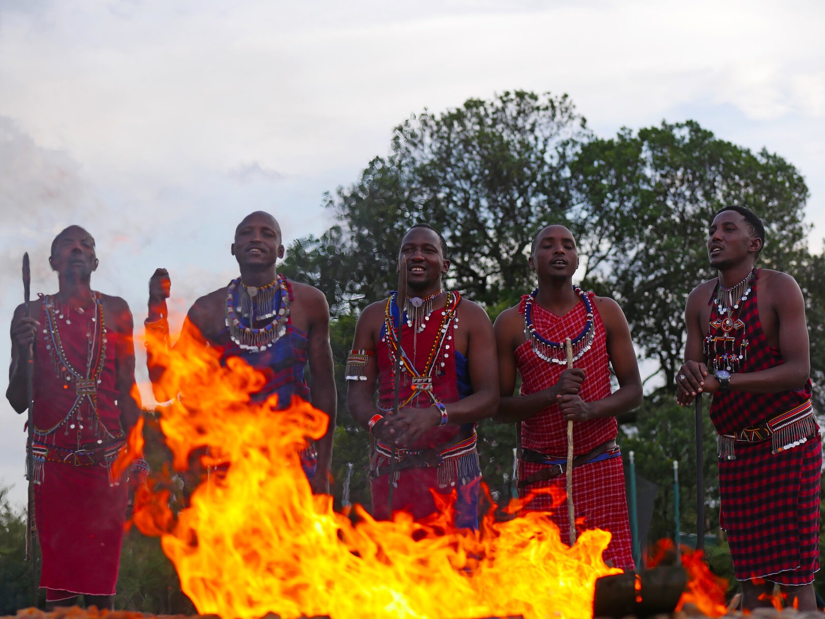 Evening Bonfire and Maasai Performances